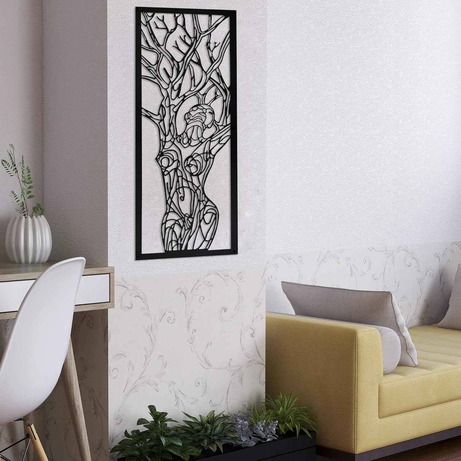 Tree of Woman Metal Wall Decor