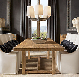 Cavell Rectangular Extension Dining Table – interior view