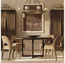 Galen Walnut Round Dining Table
