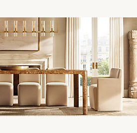 Bellamy Burl Rectangular Dining Table – room view