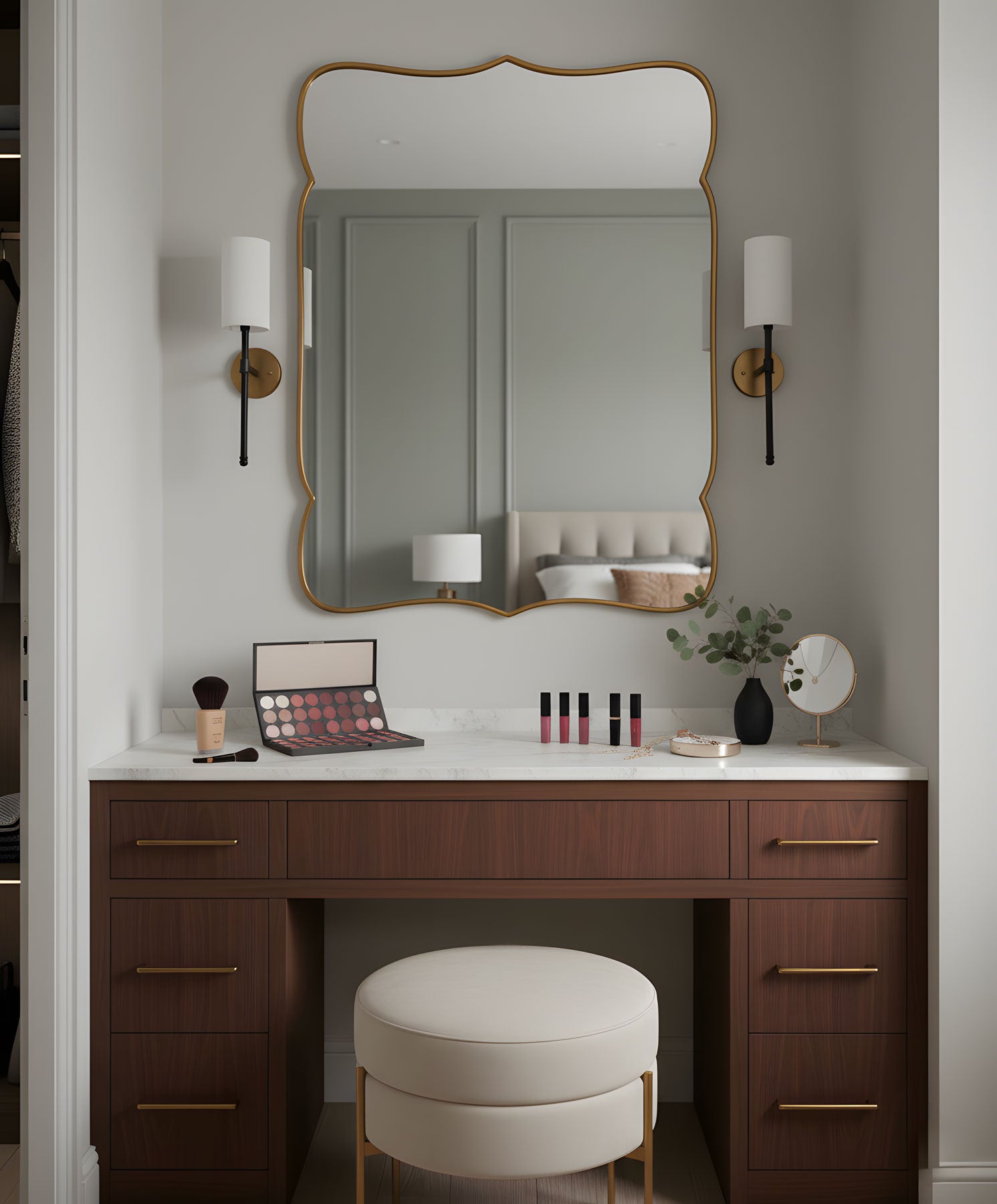 Madrid Asymmetrical Bathroom Mirror for Wall
