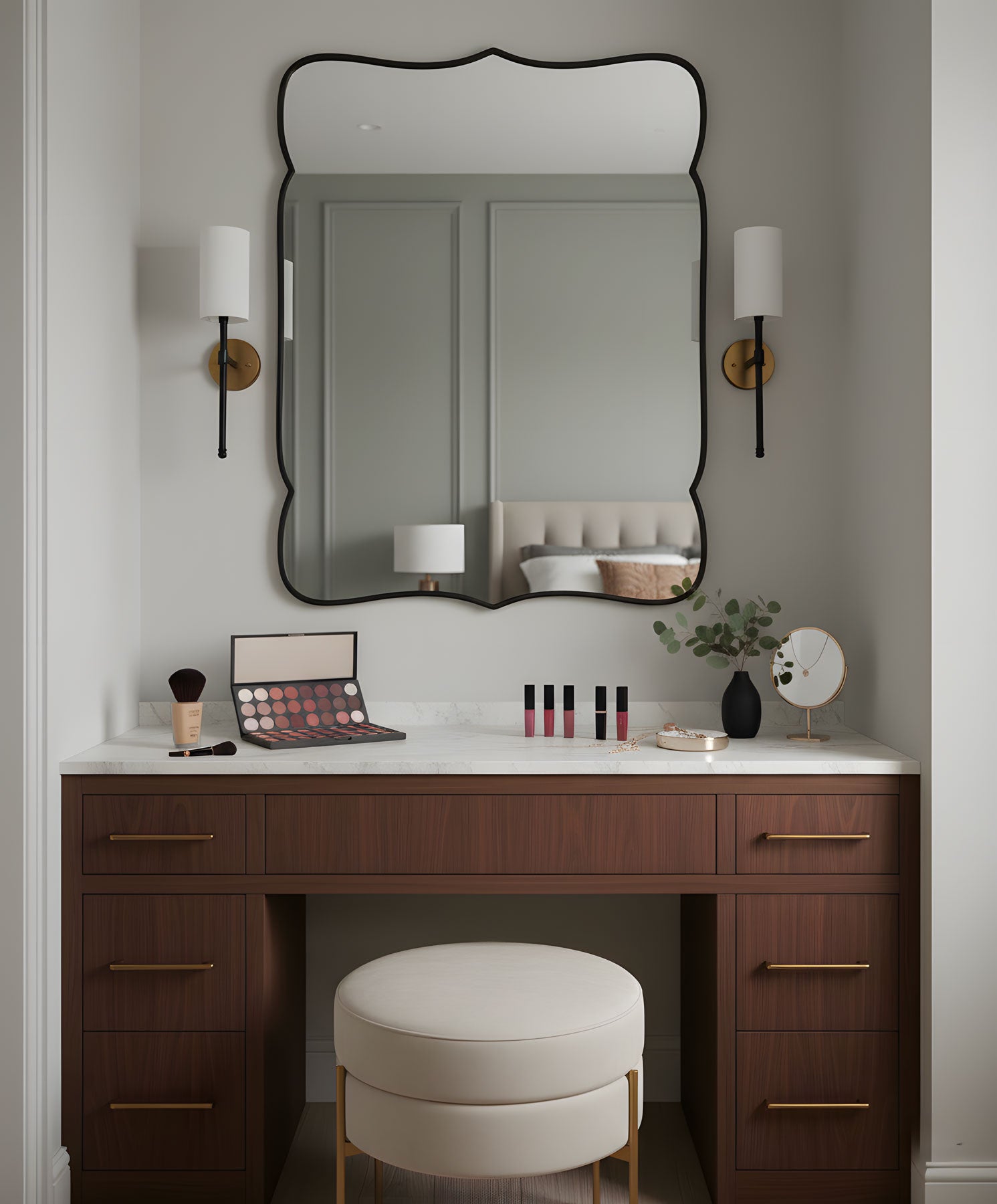 Madrid Asymmetrical Bathroom Mirror for Wall