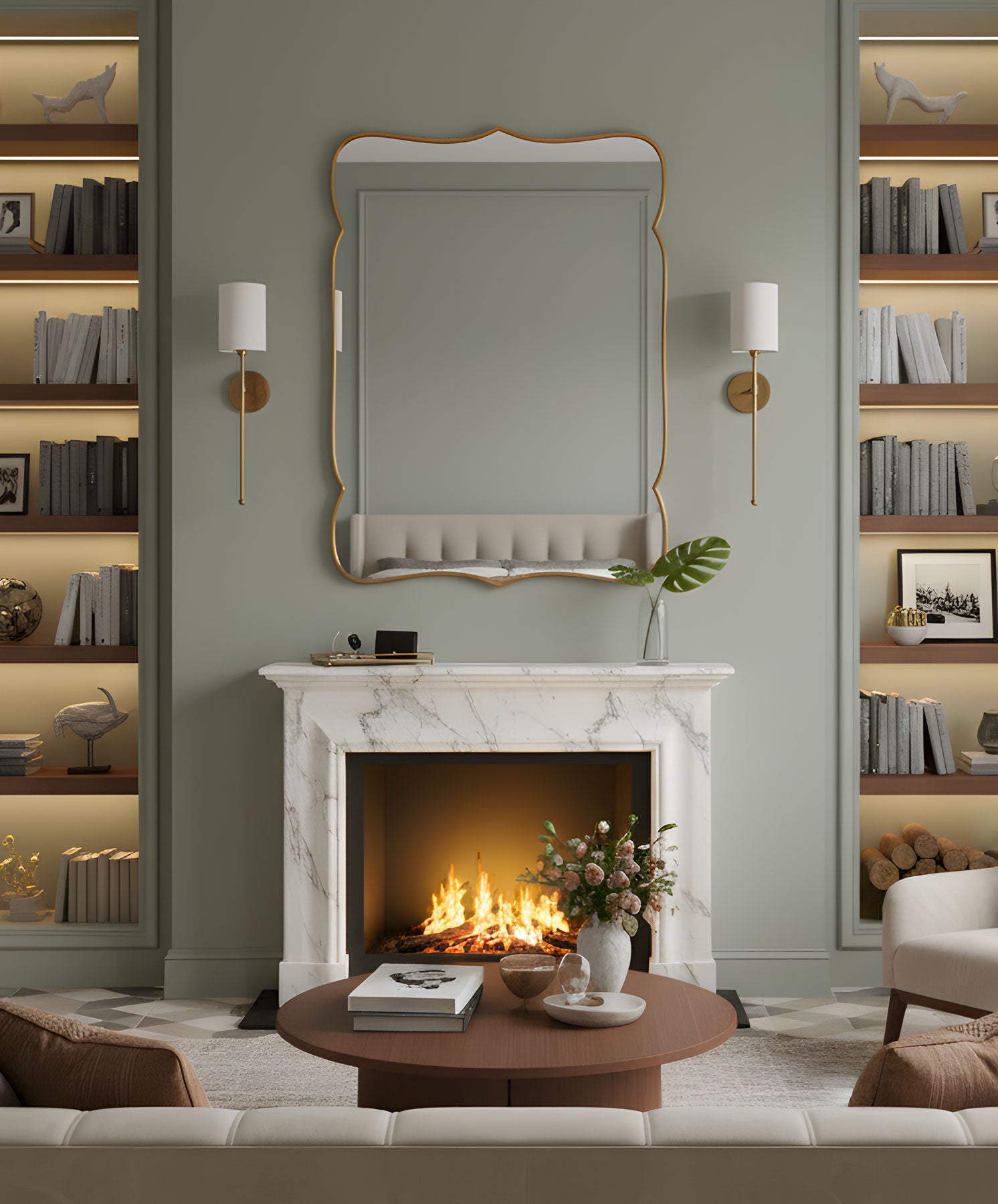 Madrid Asymmetrical Bathroom Mirror for Wall