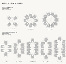 Tristan Round Dining Table – seating guide