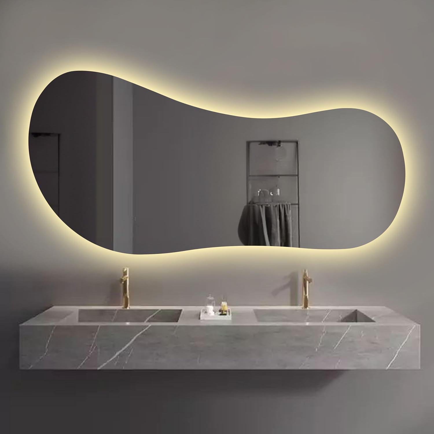 Shawn Irregular LED Lighted Bathroom Mirror