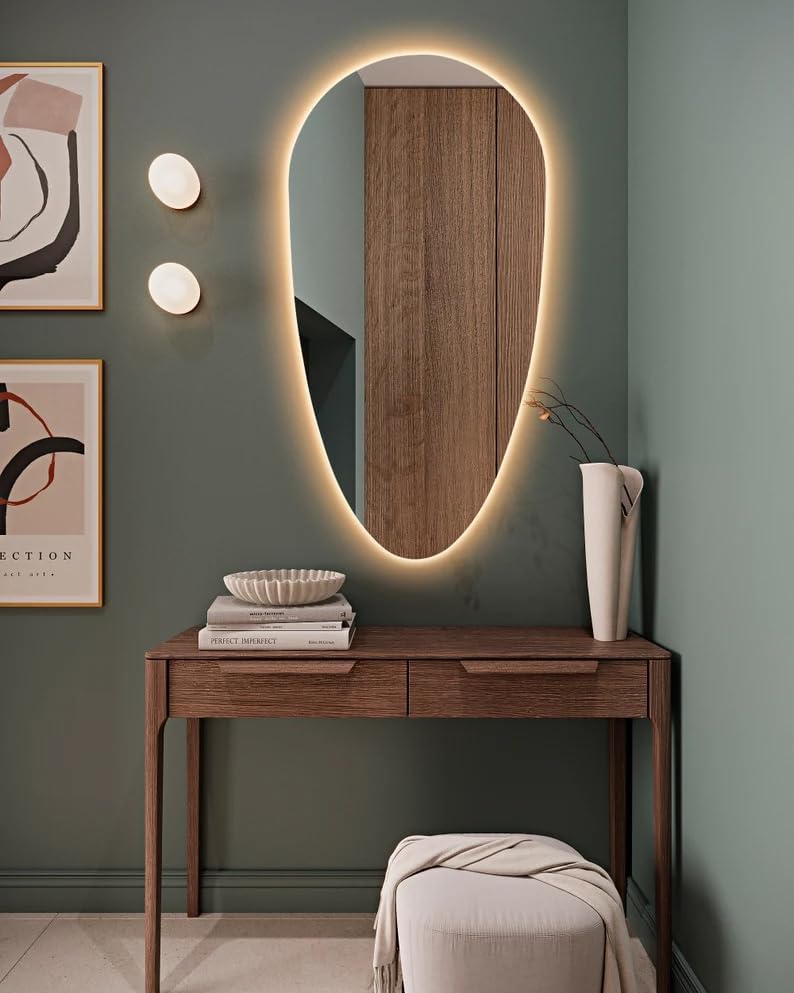 Texas Asymmetrical LED Bathroom Wall Mirror