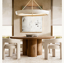 Osen Cylinder Round Dining Table – room view