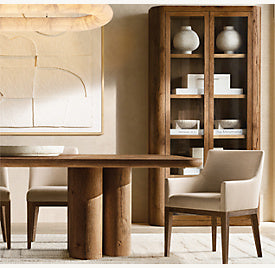 Osen Cylinder Rectangular Dining Table – room view