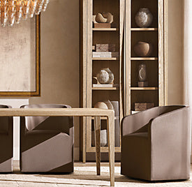 Galen Oak Rectangular Dining Table — Room setting