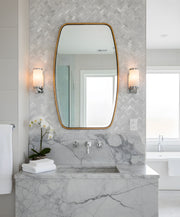 Berlin Wooden Framed Irregular Wall Mirror