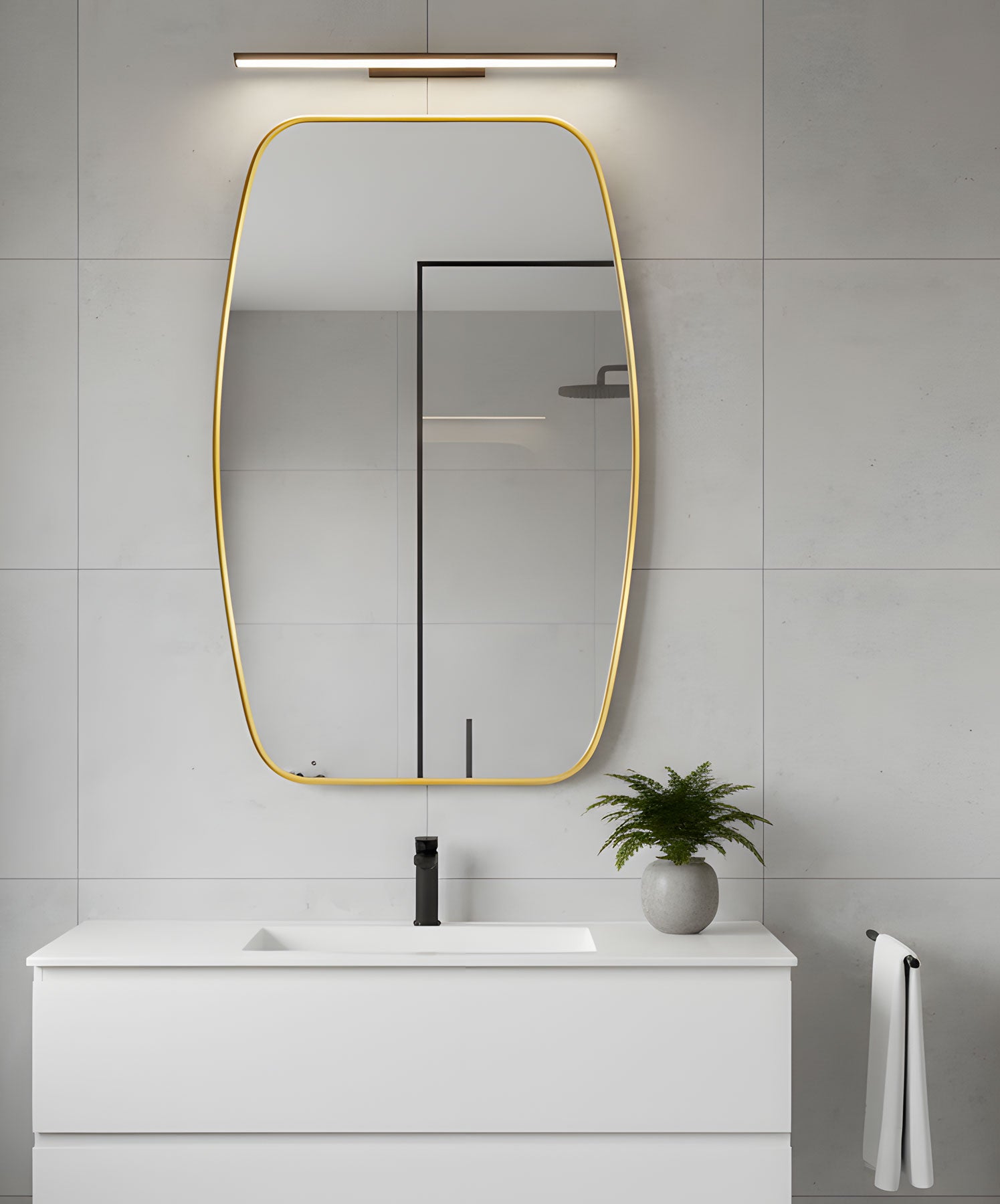 Berlin Wooden Framed Irregular Wall Mirror