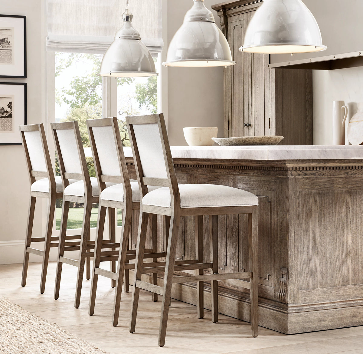 Lucien Square Back Counter & Bar Stool