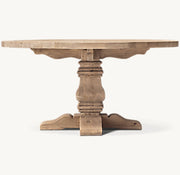 Haven Trestle Round Dining Table – front view