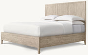 French Contemporary Panel Bed – Whitewashed Oak