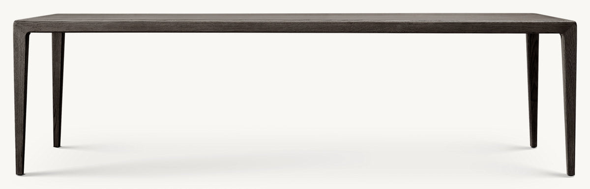 Galen Oak Rectangular Dining Table — Black Oak