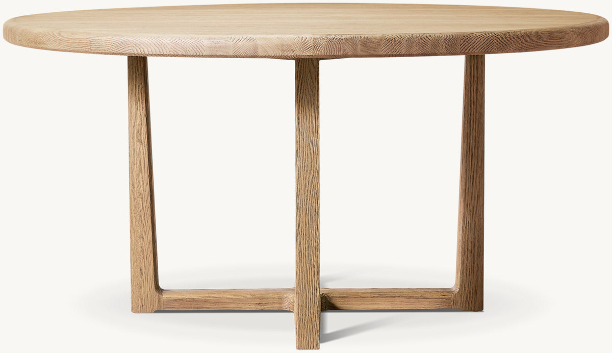 Galen Oak Round Dining Table — Light Oak