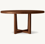 Galen Walnut Round Dining Table