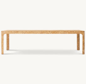 Bellamy Burl Rectangular Dining Table – front view