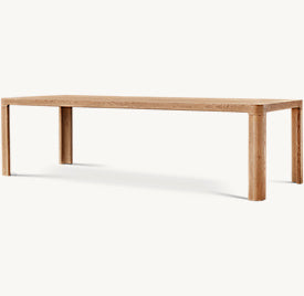 Tristan Rectangular Dining Table – angled view
