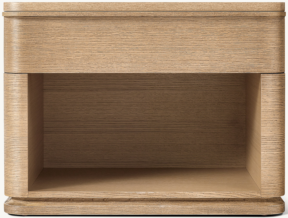 Ligné Open Nightstand – Light Brushed Oak