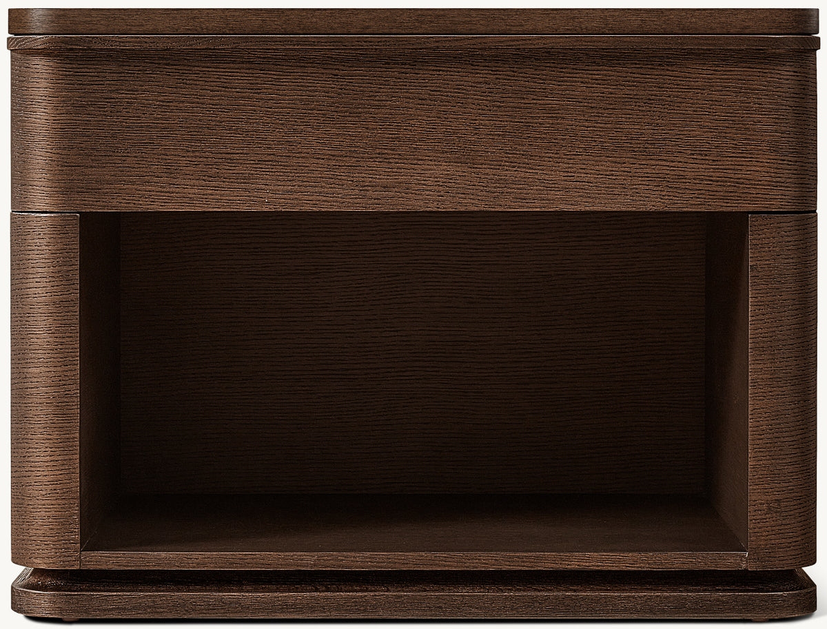 Ligné Open Nightstand – Brown Brushed Oak