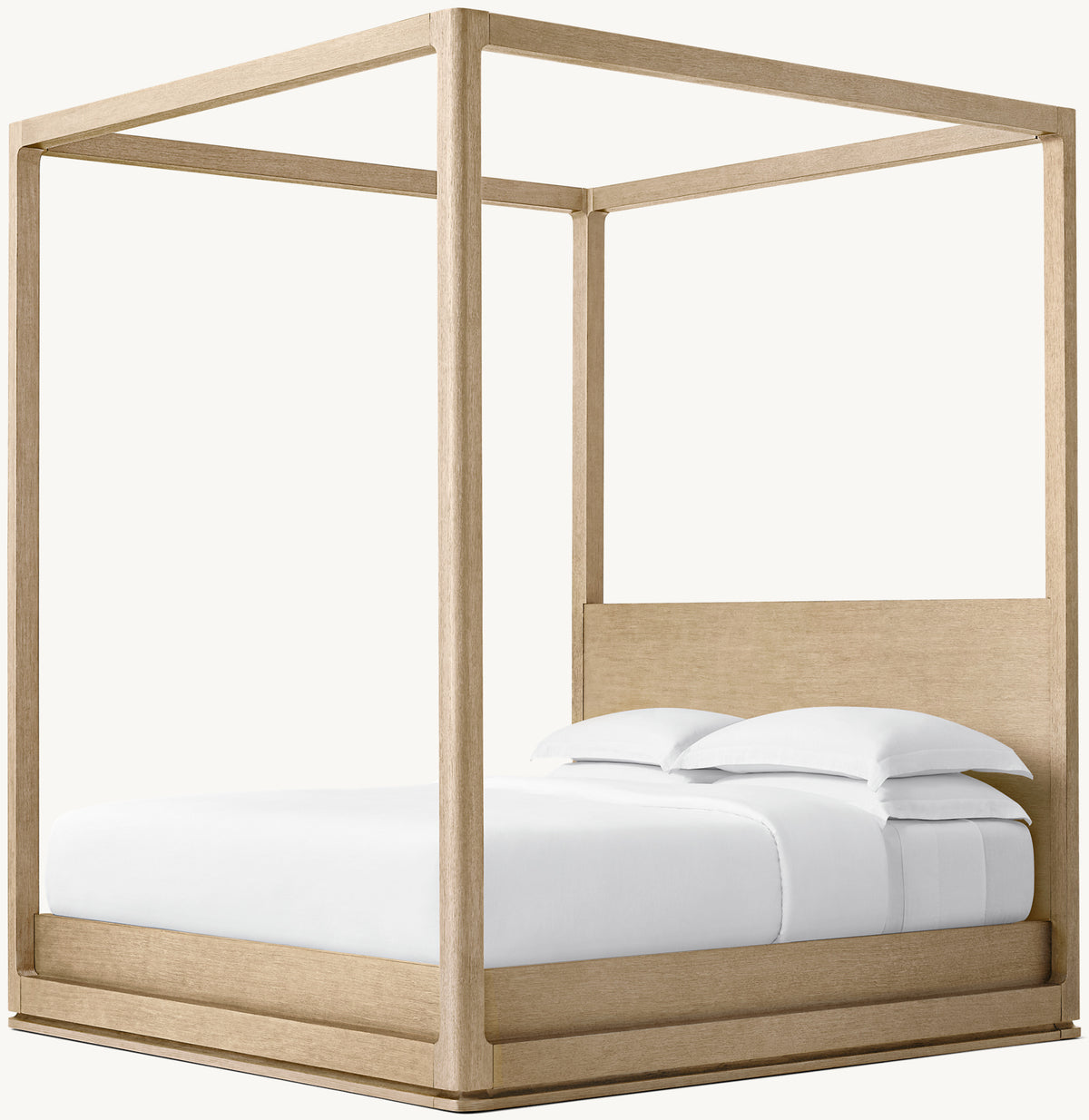 Ligné Canopy Bed – Light Brushed Oak