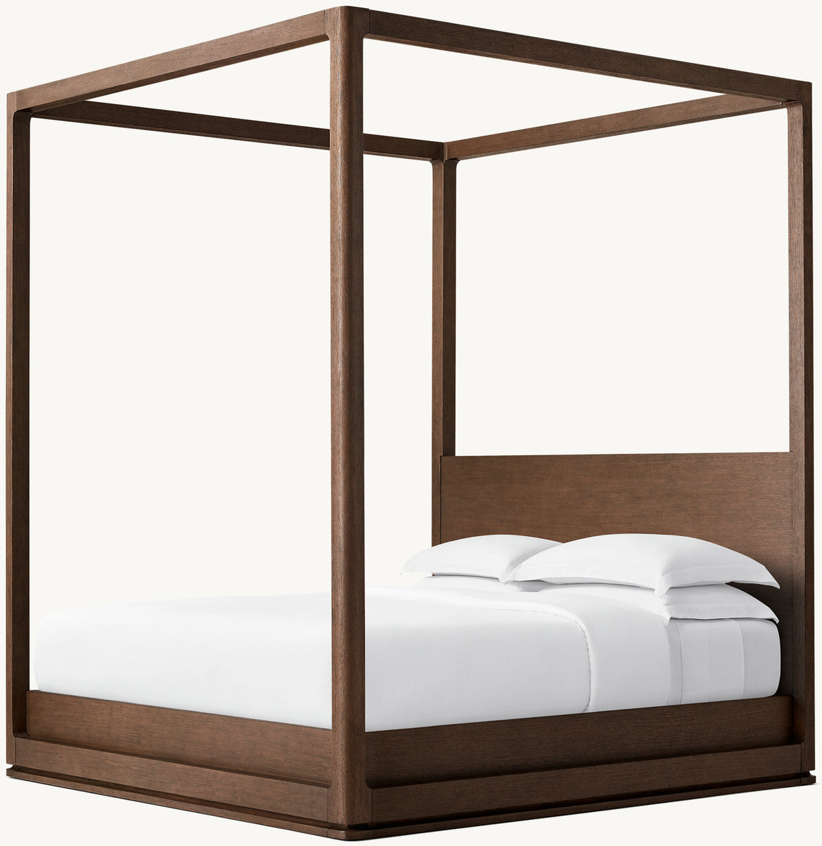 Ligné Canopy Bed – Brown Brushed Oak