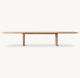 Wylen Oak Rectangular Extension Dining Table – extension view