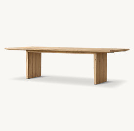 Wylen Oak Rectangular Extension Dining Table – angled view
