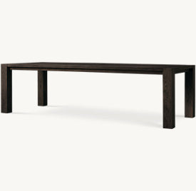 Montera Coast Rectangular Dining Table — Angled view