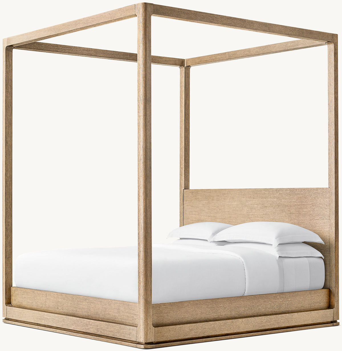 Ligné Canopy Bed – Greige Brushed Oak