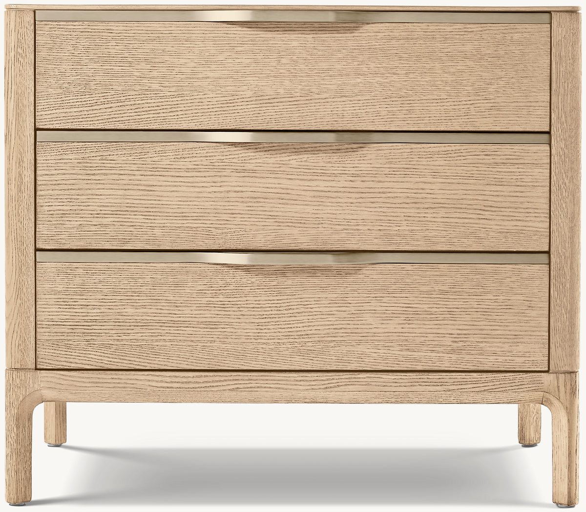 Padua Closed Nightstand – Greige Oak/Champagne