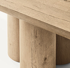 Osen Cylinder Rectangular Dining Table – detail view