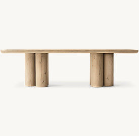 Osen Cylinder Rectangular Dining Table – front view