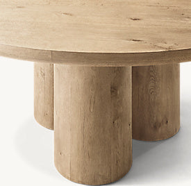 Osen Cylinder Round Dining Table – detail view