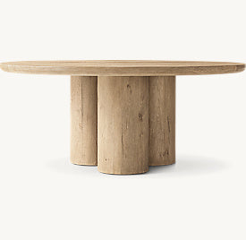 Osen Cylinder Round Dining Table – front view