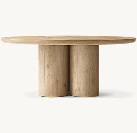 Osen Cylinder Round Dining Table – angled view