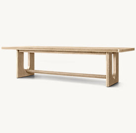 Brenna Rectangular Extension Dining Table – angled view