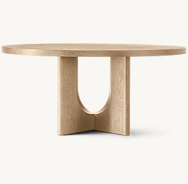 Brenna Round Dining Table – angled view