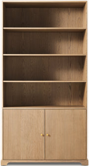 Genevieve Reeded Sideboard & Hutch – Light Oak