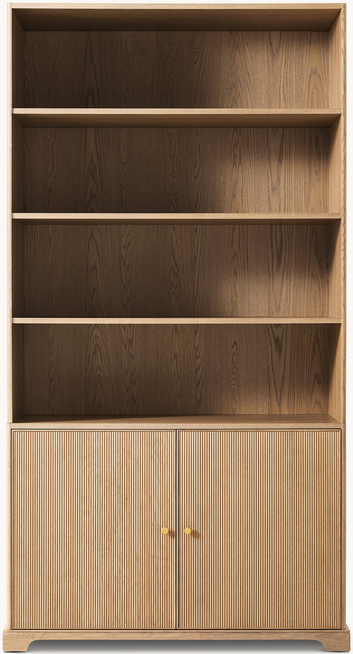 Genevieve Reeded Sideboard & Hutch – Light Oak