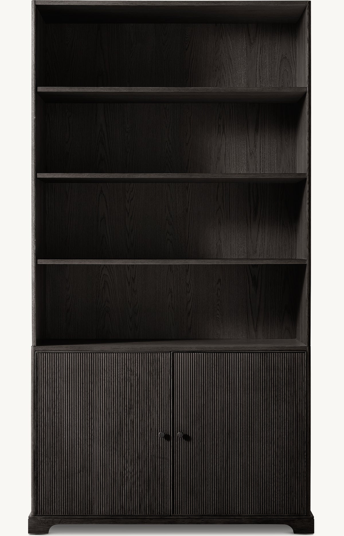 Genevieve Reeded Sideboard & Hutch – Black Oak