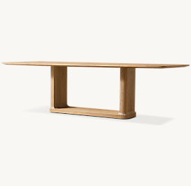 Bastian Rectangular Dining Table – angled view