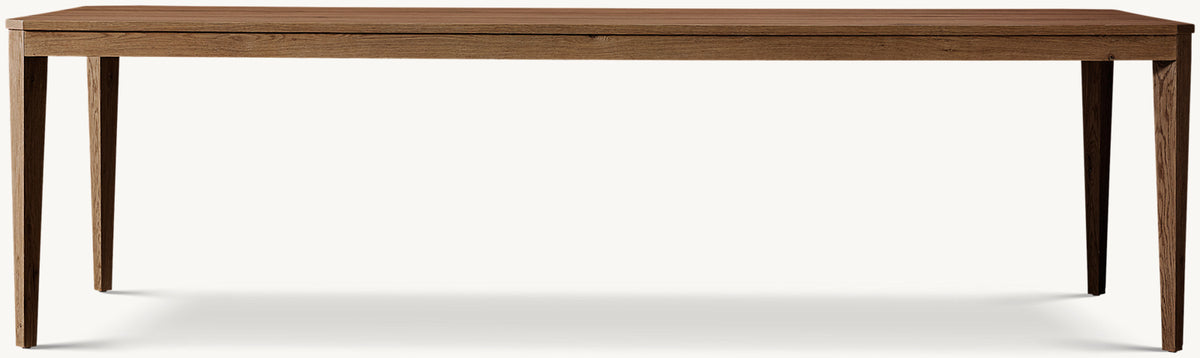 Delfin Rectangular Dining Table — Brown Oak