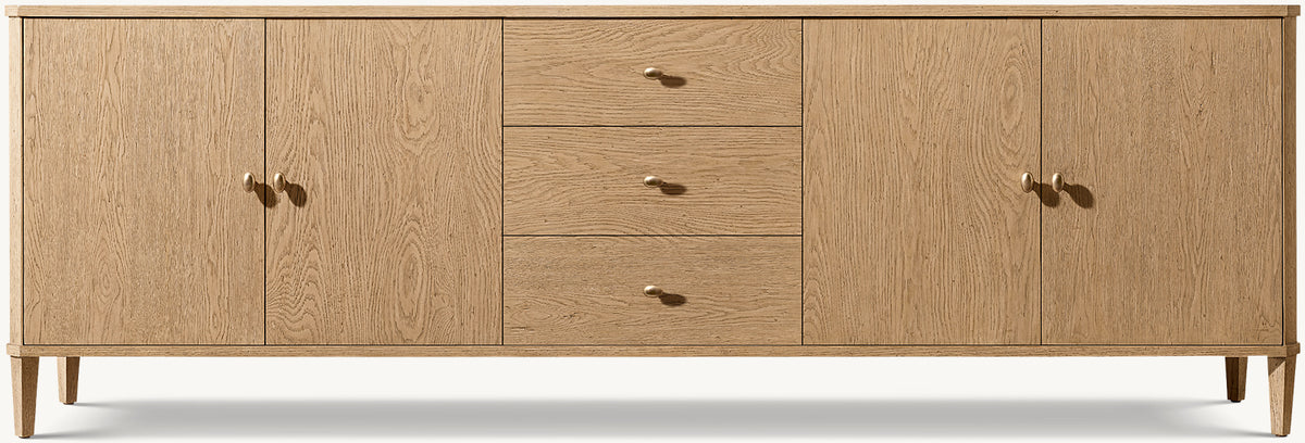 Delphine 4-Door Sideboard with Drawers – Light Oak