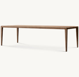 Galen Oak Rectangular Dining Table — Angled view