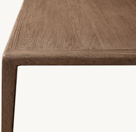 Galen Oak Rectangular Dining Table — Top view