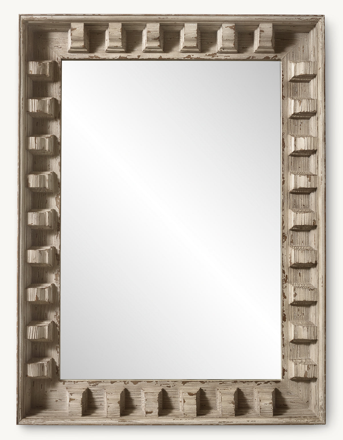 Devon Mirror – Antiqued White
