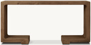Monteiro Console Table – front view of the open-frame console with side feet