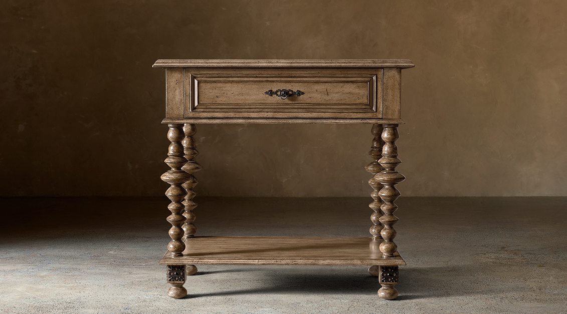 Paloma Rectangular Bedside Table – Taupe
